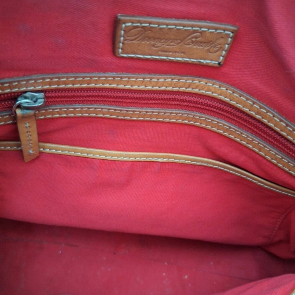 Dooney & Bourke Vintage Red Burgundy Pebble Leather Satchel Purse - Picture 6 of 10